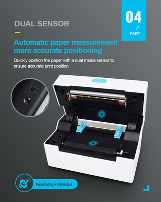 Radio de la posición de salida etiquetas de envío de Thermal Printer For de la impresora de la etiqueta de 4 pulgadas