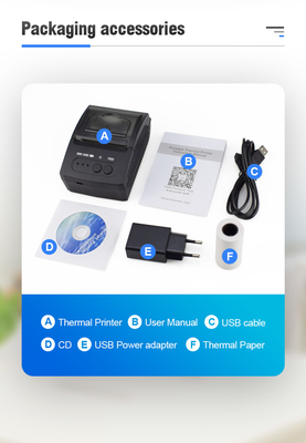 Impresora directa termal portátil Mini Bluetooth Printer de la posición 58m m