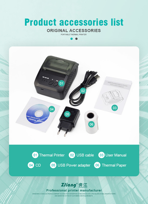 Impresión móvil del código de barras del recibo del boleto de Mini Bluetooth Thermal Printer 58m m