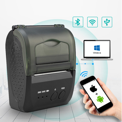 Impresión móvil del código de barras del recibo del boleto de Mini Bluetooth Thermal Printer 58m m