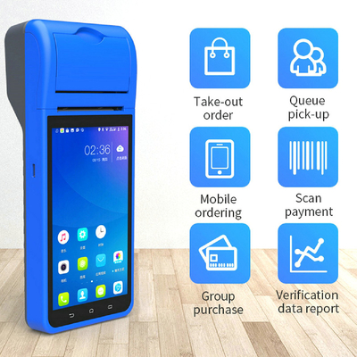 Android 8.1 PDA POS Terminal Móvil de mano Mini con impresora de 58 mm